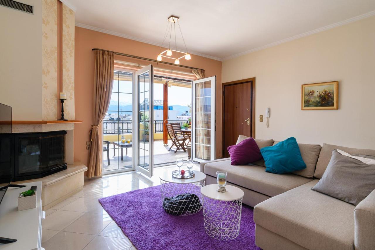 Central Penthouse In Quiet Neighborhood Near Sandy Beach Chrissi Akti Chania Exterior foto